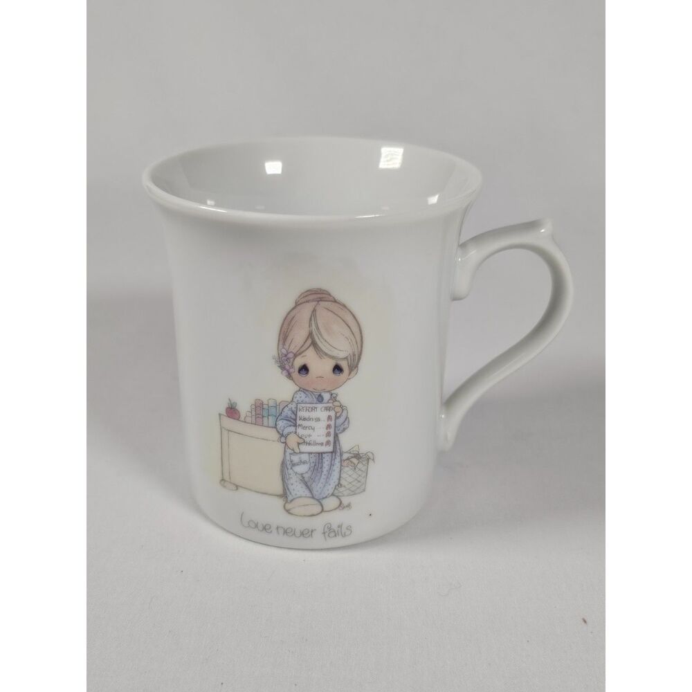 Precious Moments Love Never Fails Teacher Mug Enesco 1984